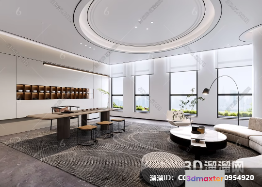 Modern Living Room 3D Model - 6229 - VRAY Render