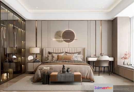 Cozy Bedroom 3D Model - 4786 - VRAY Render