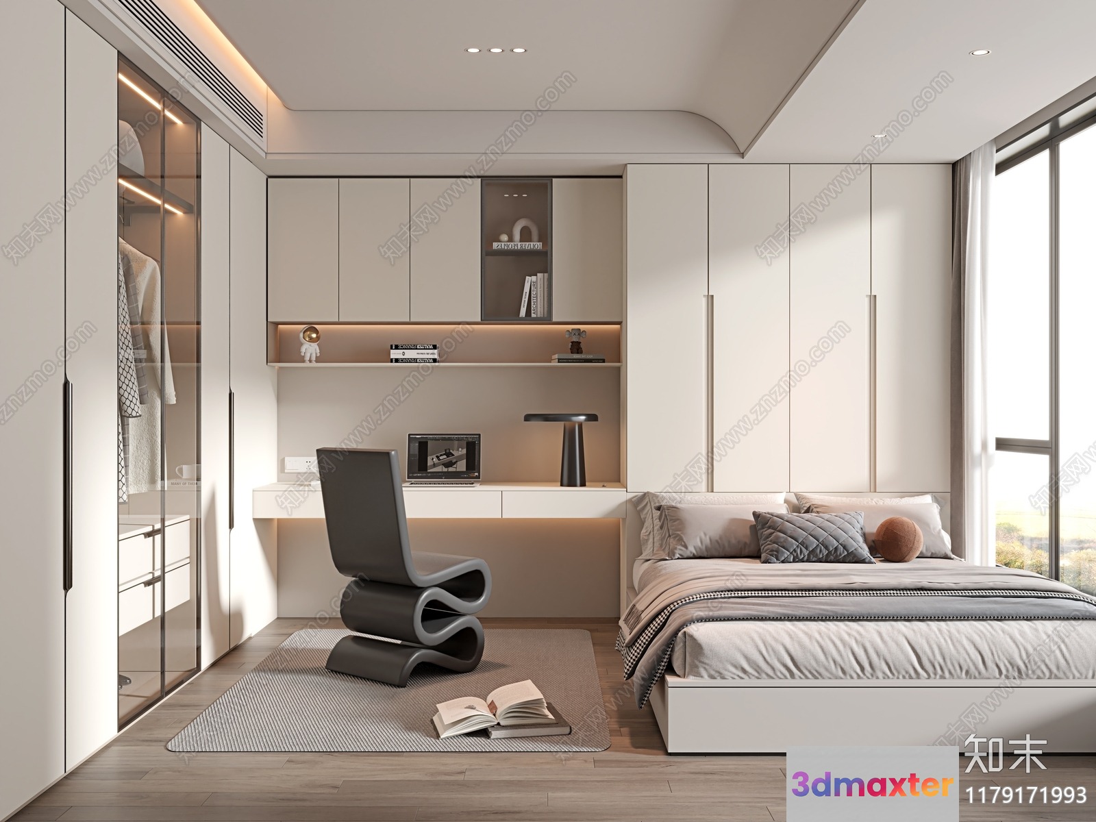 Cozy Bedroom 3D Model - 21827 - VRAY Render