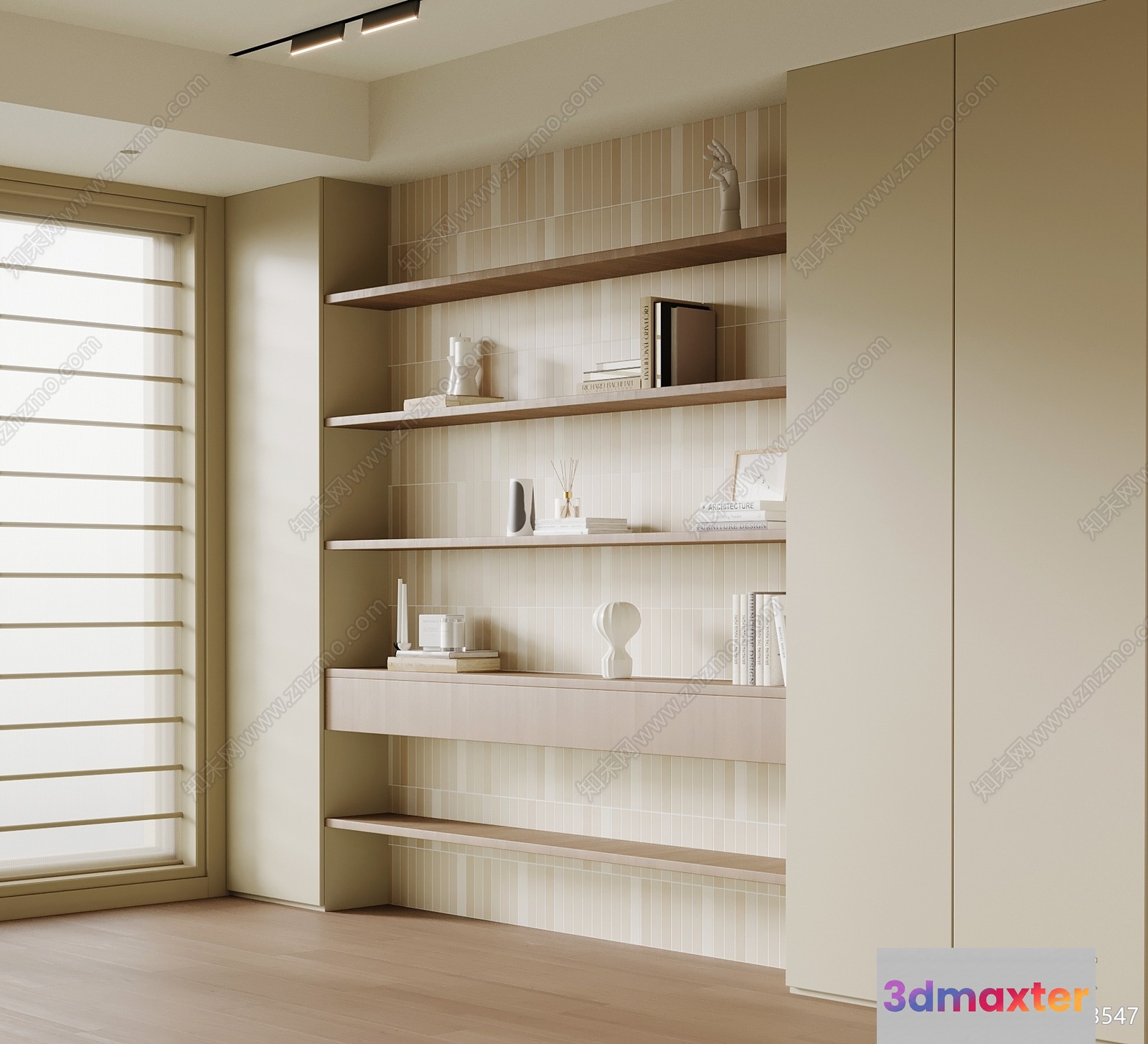 Modern Shelving Unit 3D Model - 11286 - VRAY Render
