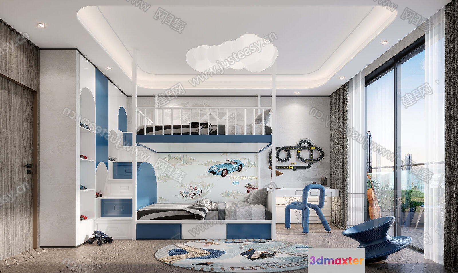 Modern Kids' Room 3D Model - 875 - VRAY Render