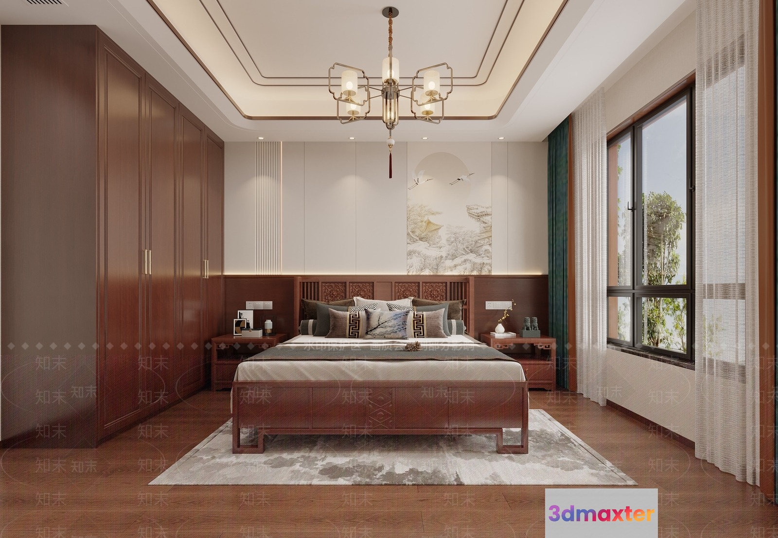 Cozy Bedroom 3D Model - 3184 - VRAY Render