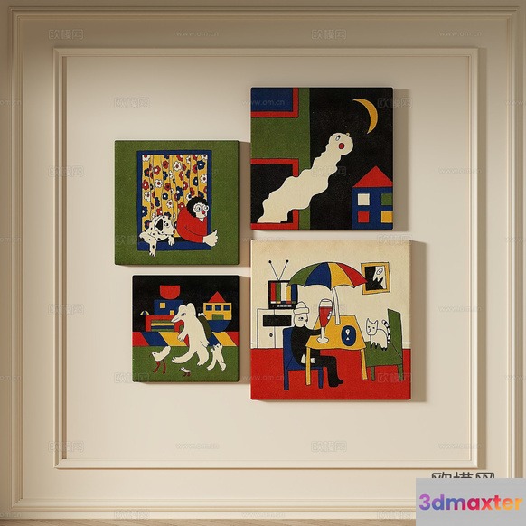 Abstract Art 3D Model - 12373 - VRAY Render