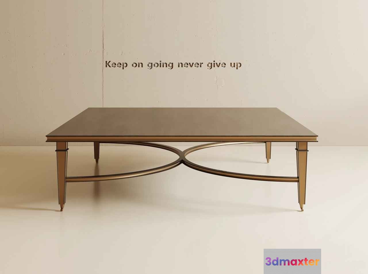 Gold Coffee Table 3D Model - 8462 - CORONA Render