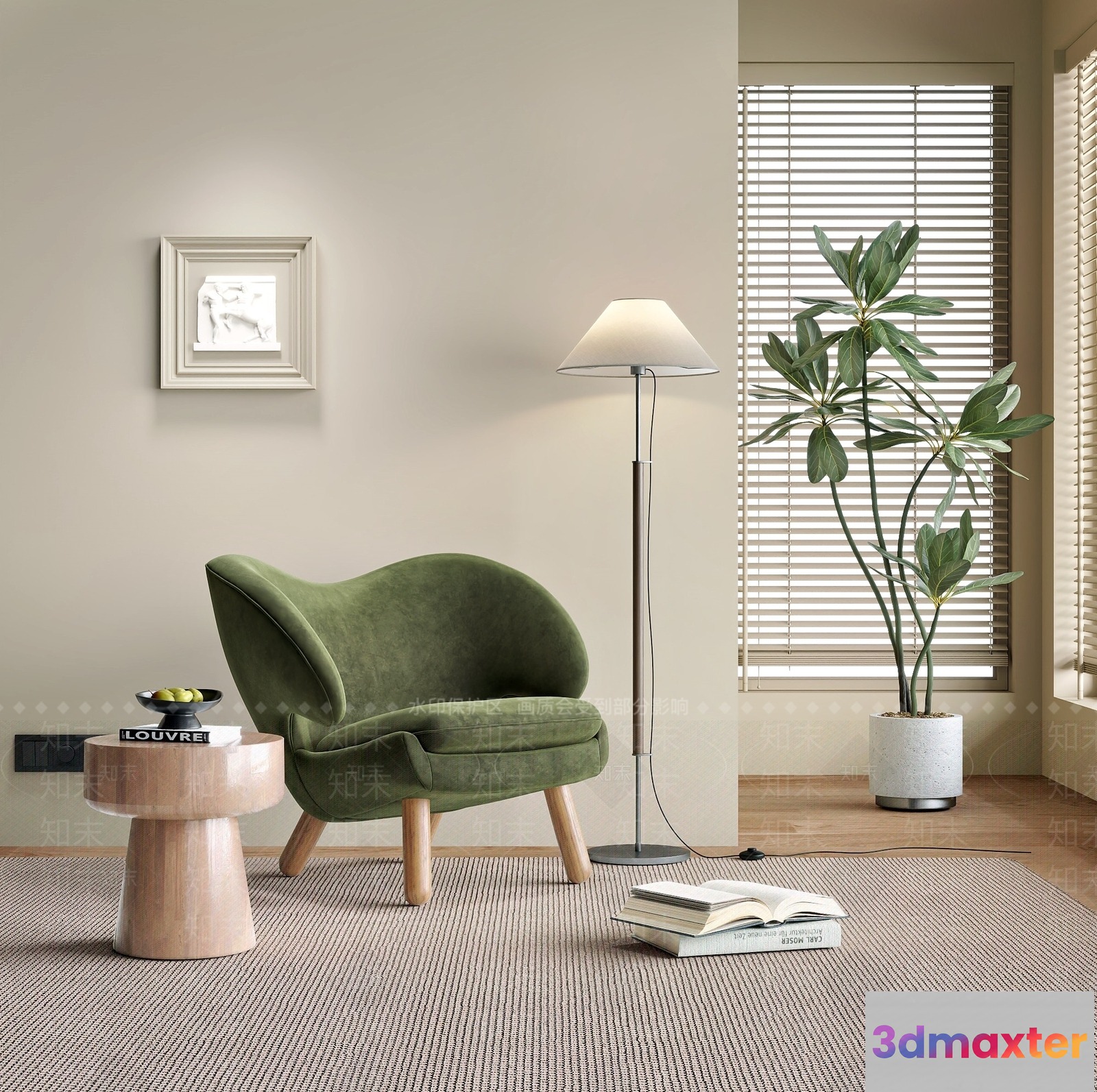 Modern Living Room 3D Model - 2943 - VRAY Render