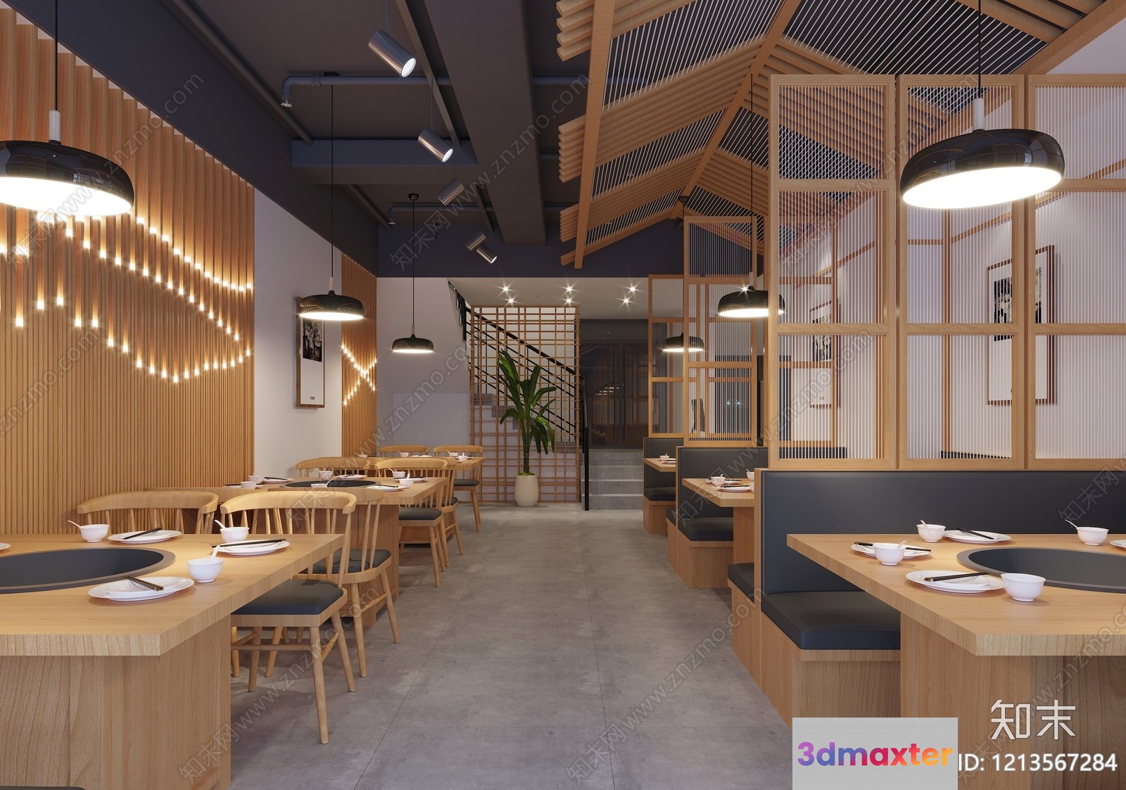 Modern Dining Room 3D Model - 11928 - VRAY Render