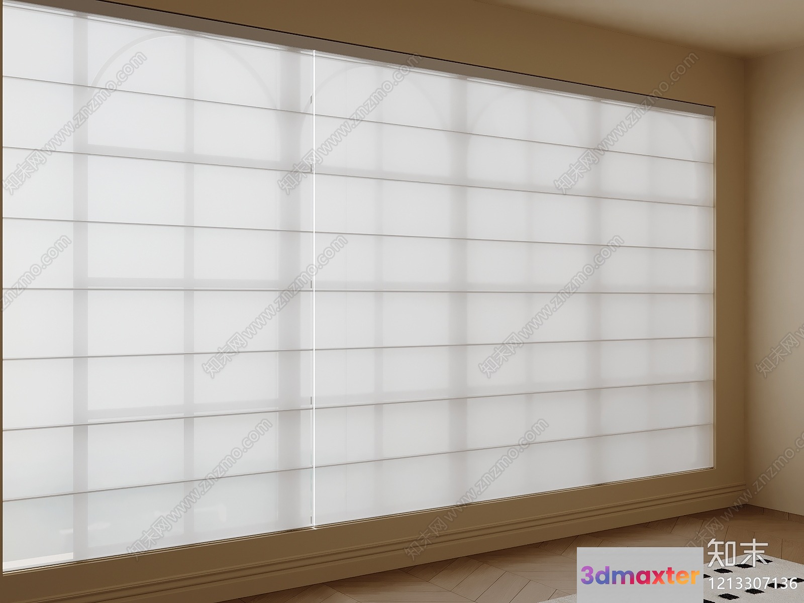 Modern Window Blinds 3D Model - 6579 - VRAY Render
