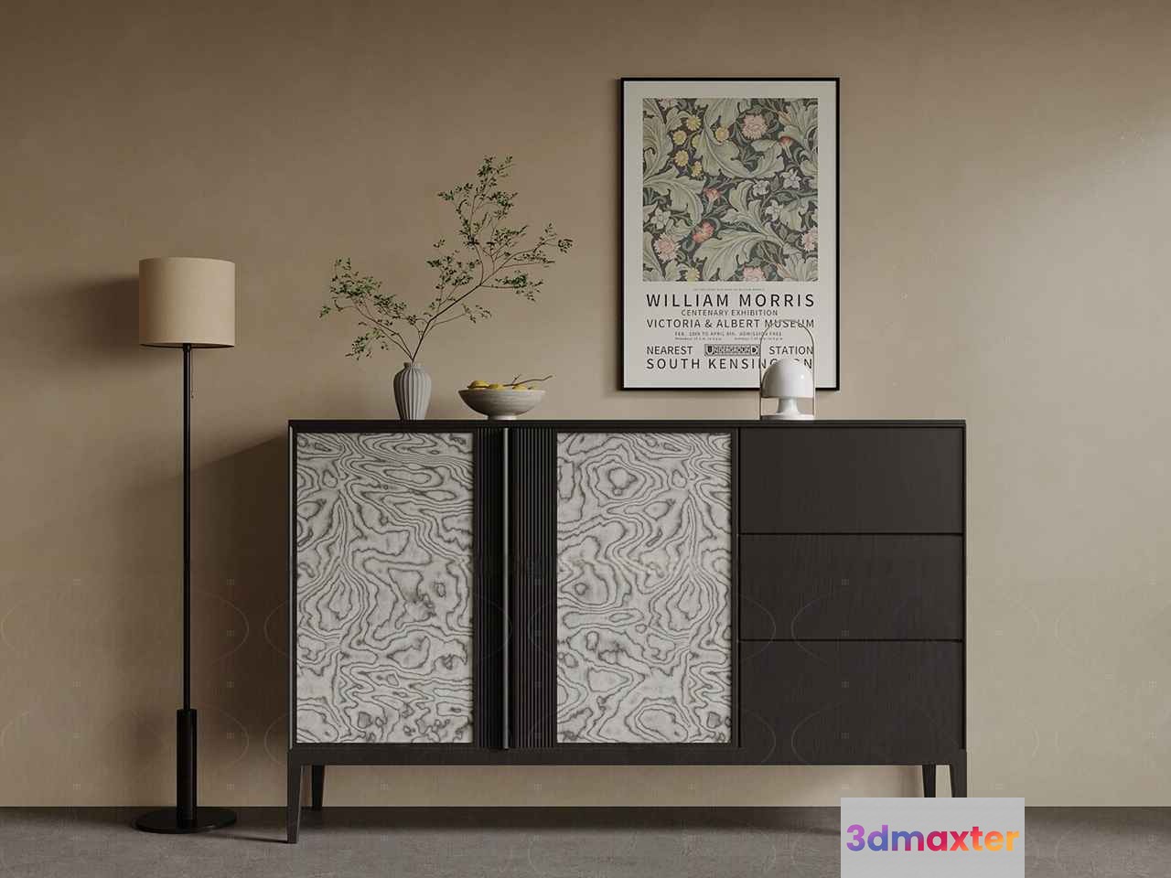 Modern Sideboard Furniture 3D Model - 19065 - VRAY Render