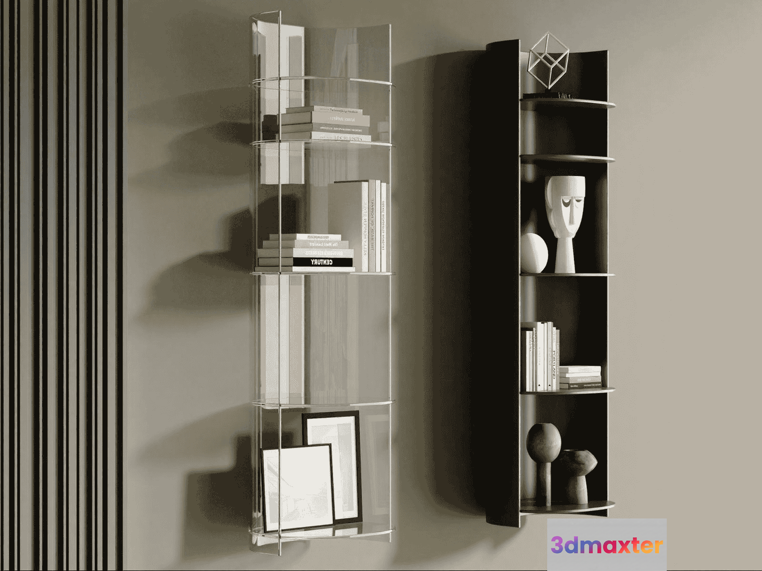 Modern Wall Shelves 3D Model - 15631 - VRAY Render