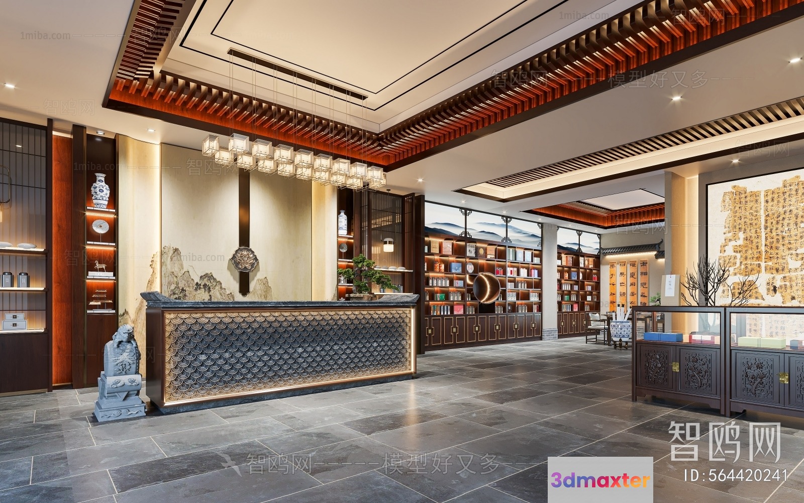 A Luxurious Reception Area 3D Model - 20217 - VRAY Render