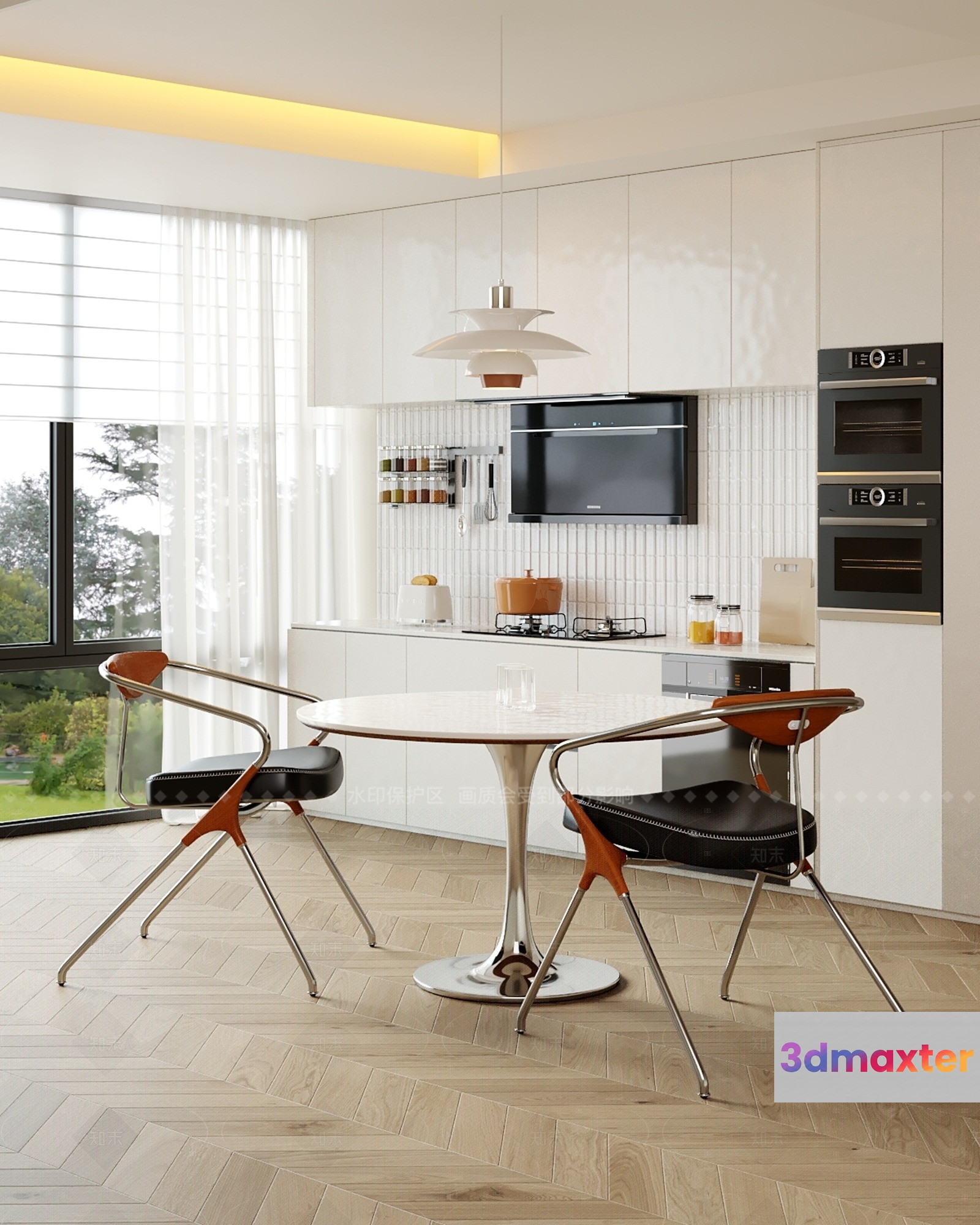 Modern Kitchen 3D Model - 4396 - VRAY Render