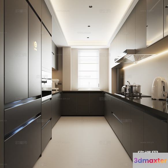 Modern Kitchen Design 3D Model - 11754 - VRAY Render