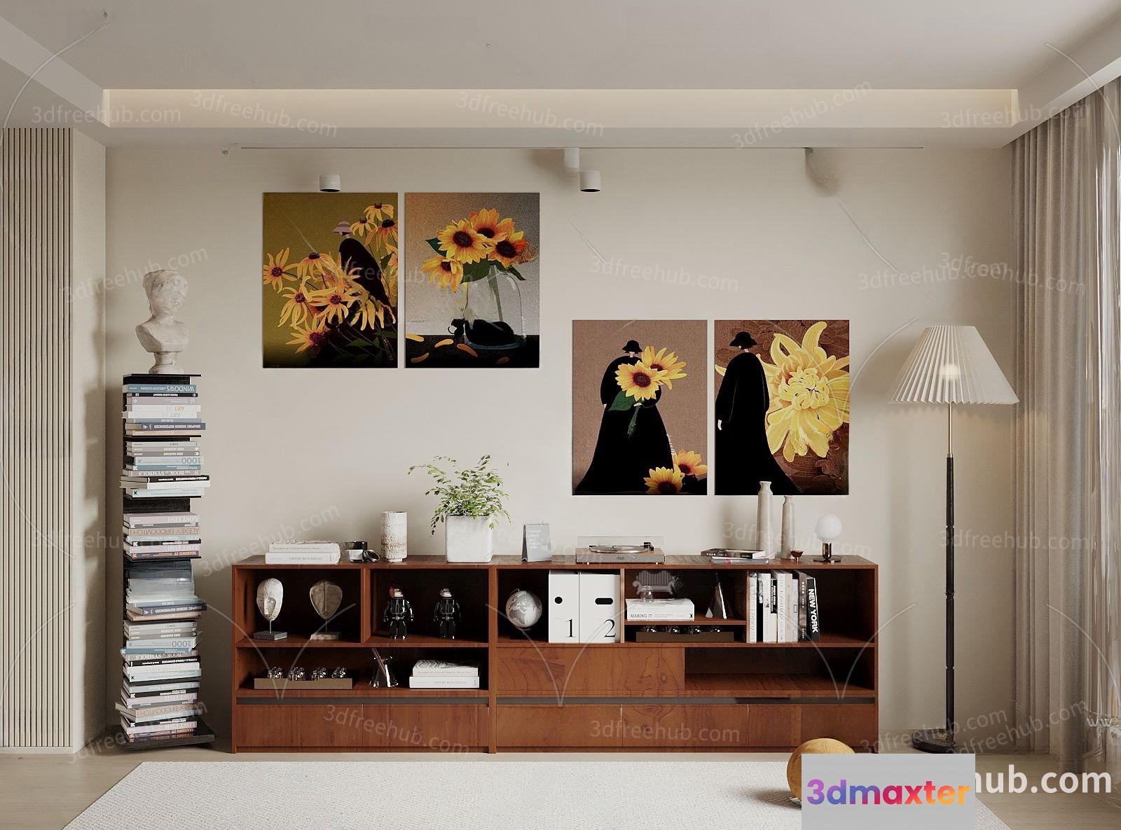 Modern Living Room 3D Model - 21551 - VRAY Render