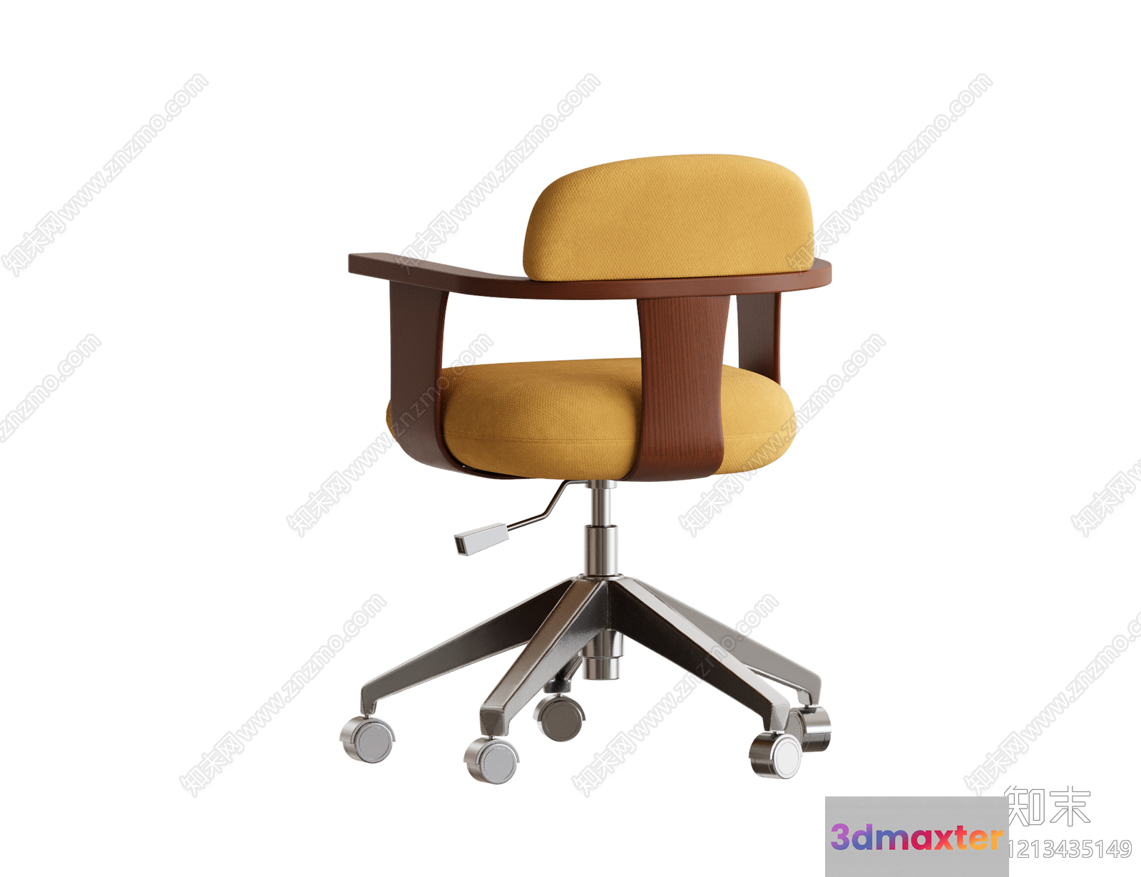 A Yellow Office Chair 3D Model - 5057 - VRAY Render