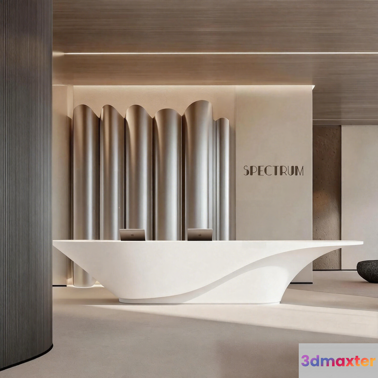 Modern Reception Desk 3D Model - 2610 - VRAY Render