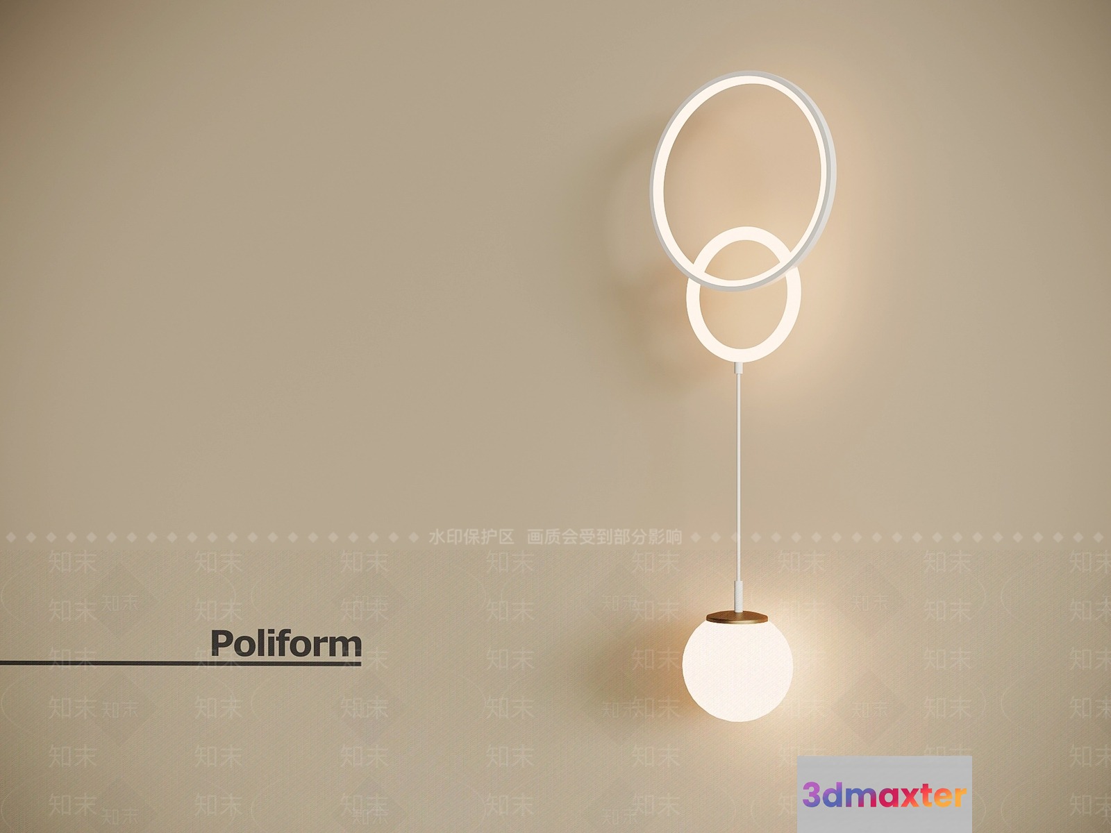 Modern Light Fixture 3D Model - 12770 - VRAY Render