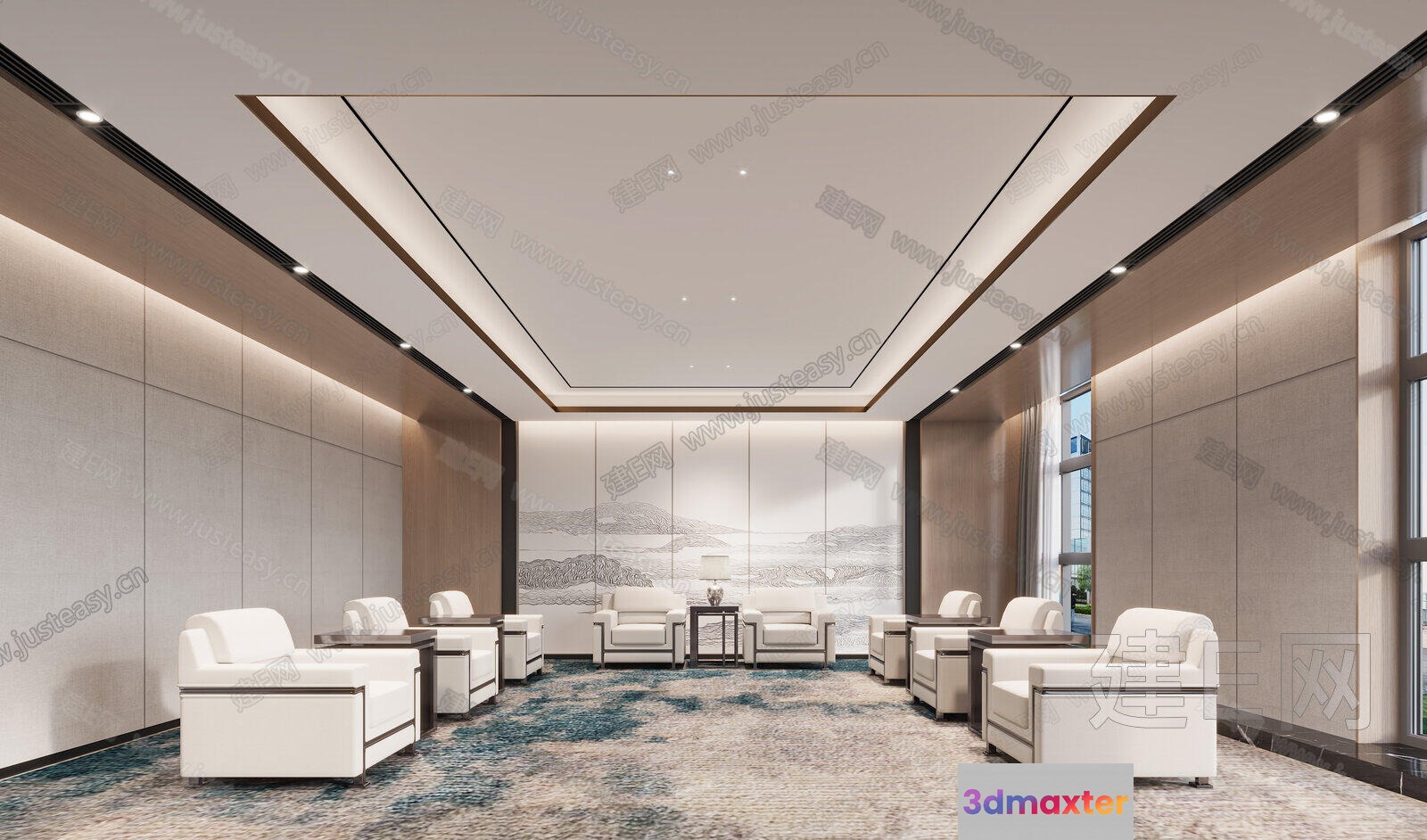 Modern Conference Room 3D Model - 17104 - VRAY Render