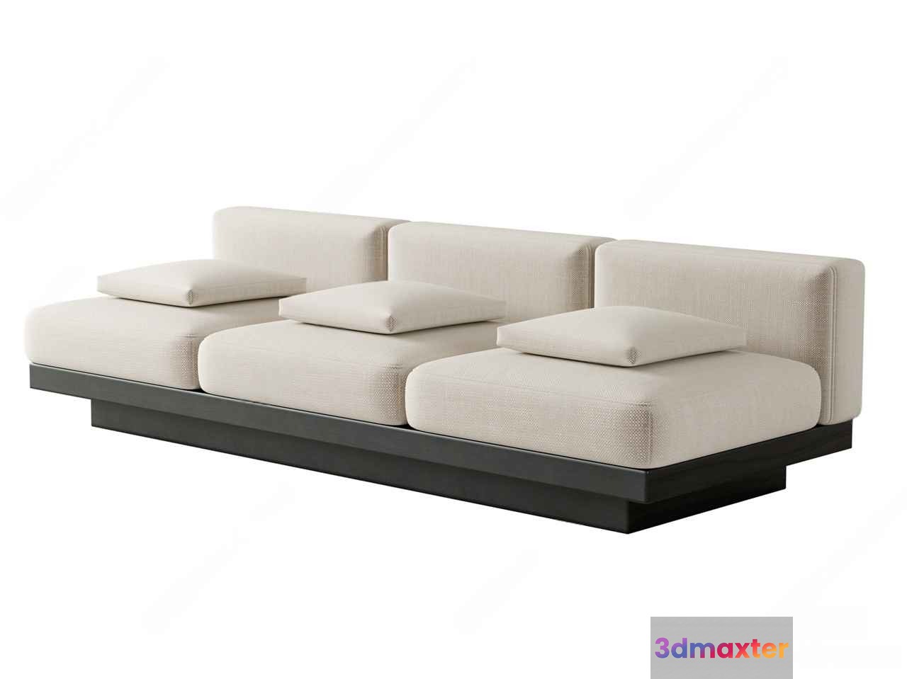 Modern White Sofa 3D Model - 10915 - VRAY Render
