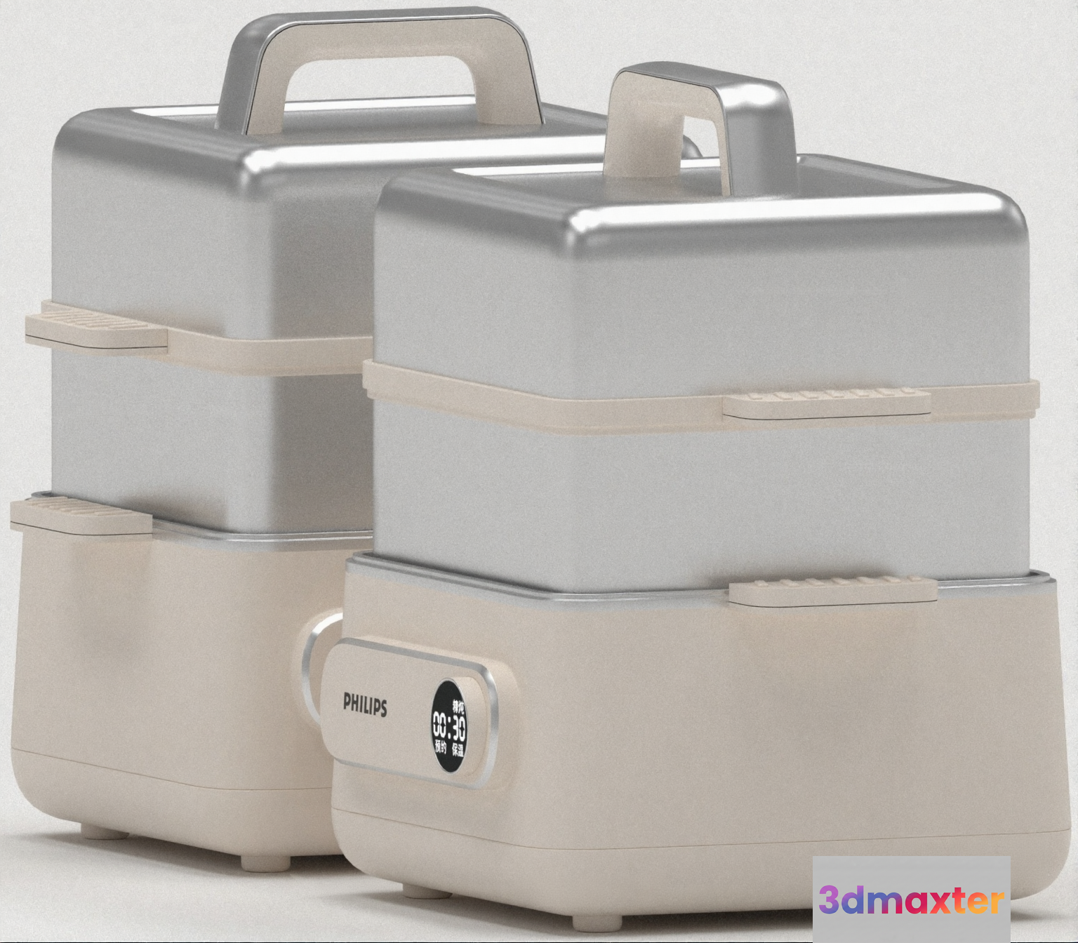 A Stack Of Two Philips Steamers 3D Model - 22129 - VRAY Render