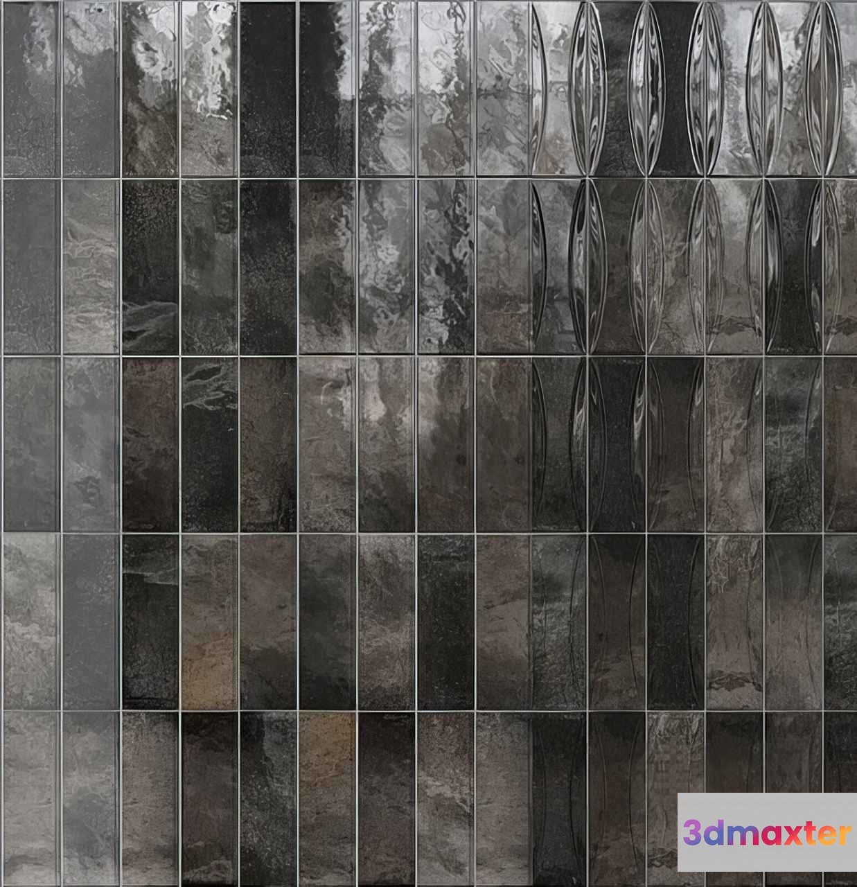 Grey Patterned Tile 3D Model - 7367 - CORONA Render