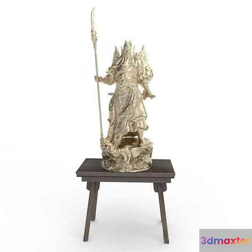 A Statue Of A Woman On A Table 3D Model - 15694 - VRAY Render