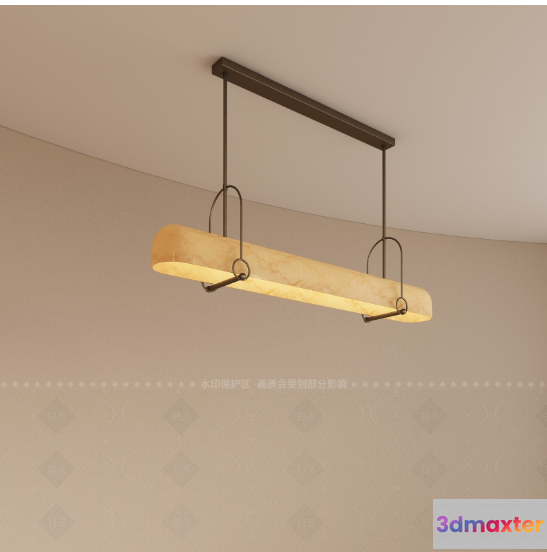 Gold Light Fixture 3D Model - 15143 - VRAY Render