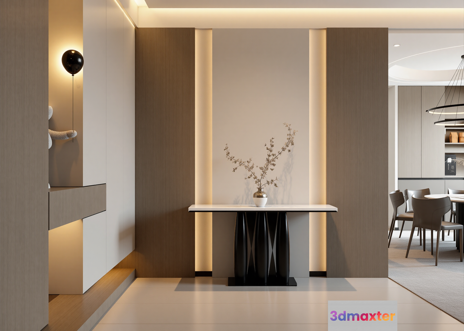 Modern Light-Filled Room 3D Model - 16182 - VRAY Render