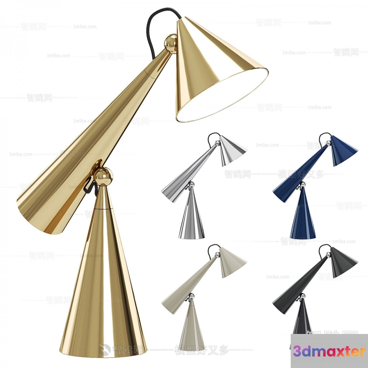 Gold Light Fixture 3D Model - 16335 - VRAY Render