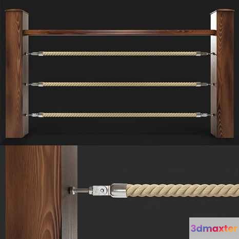 Rope With Metal Clamps 3D Model - 8449 - CORONA Render