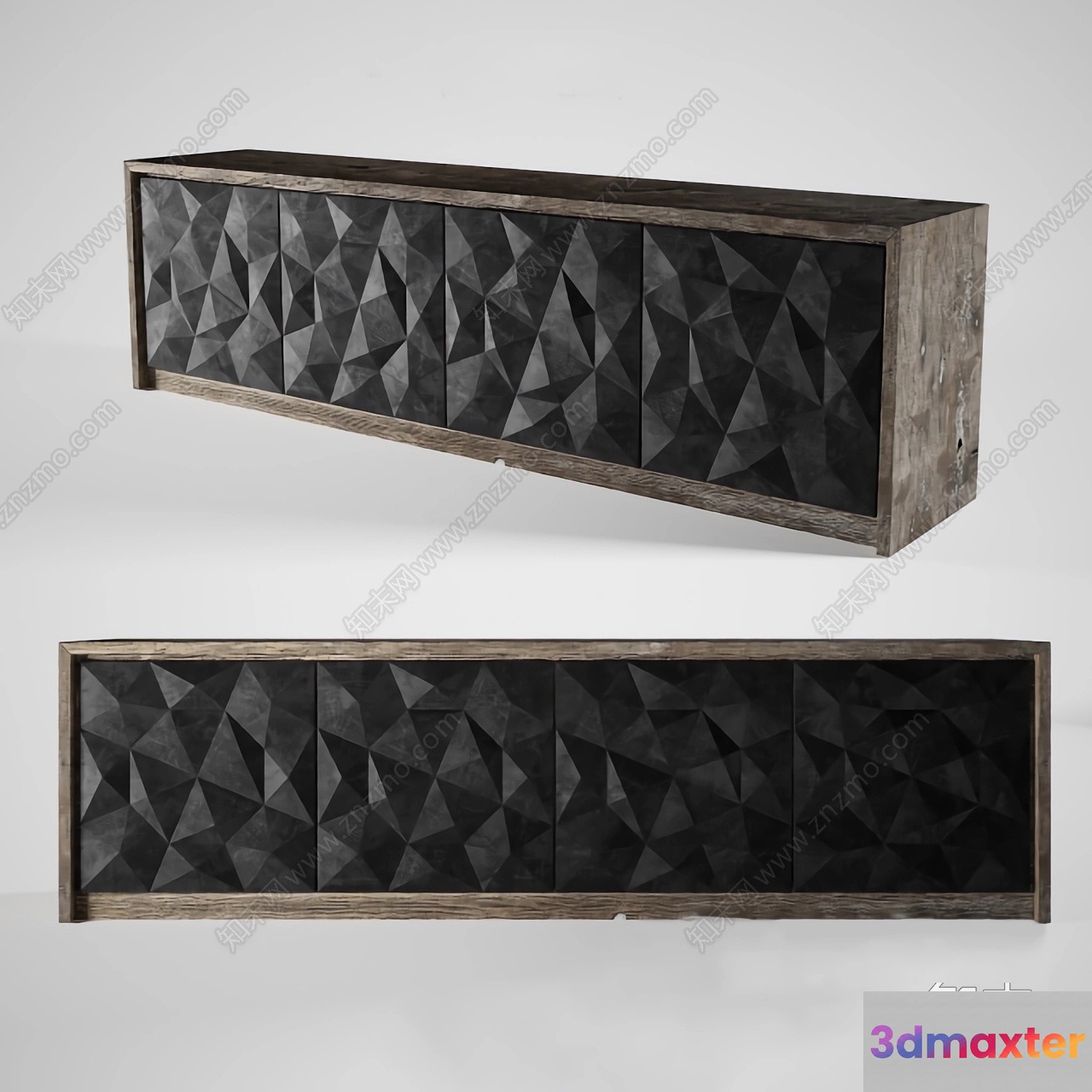 Modern Wooden Cabinet 3D Model - 22722 - CORONA Render