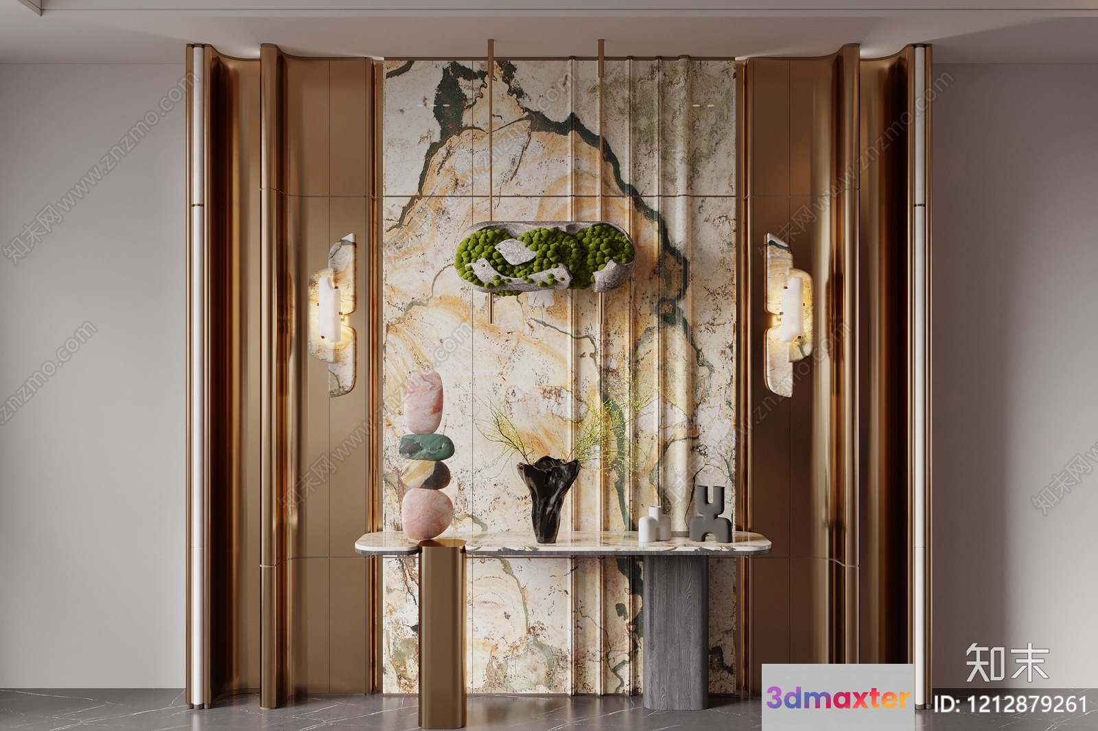 Modern Decorative Wall 3D Model - 14760 - VRAY Render