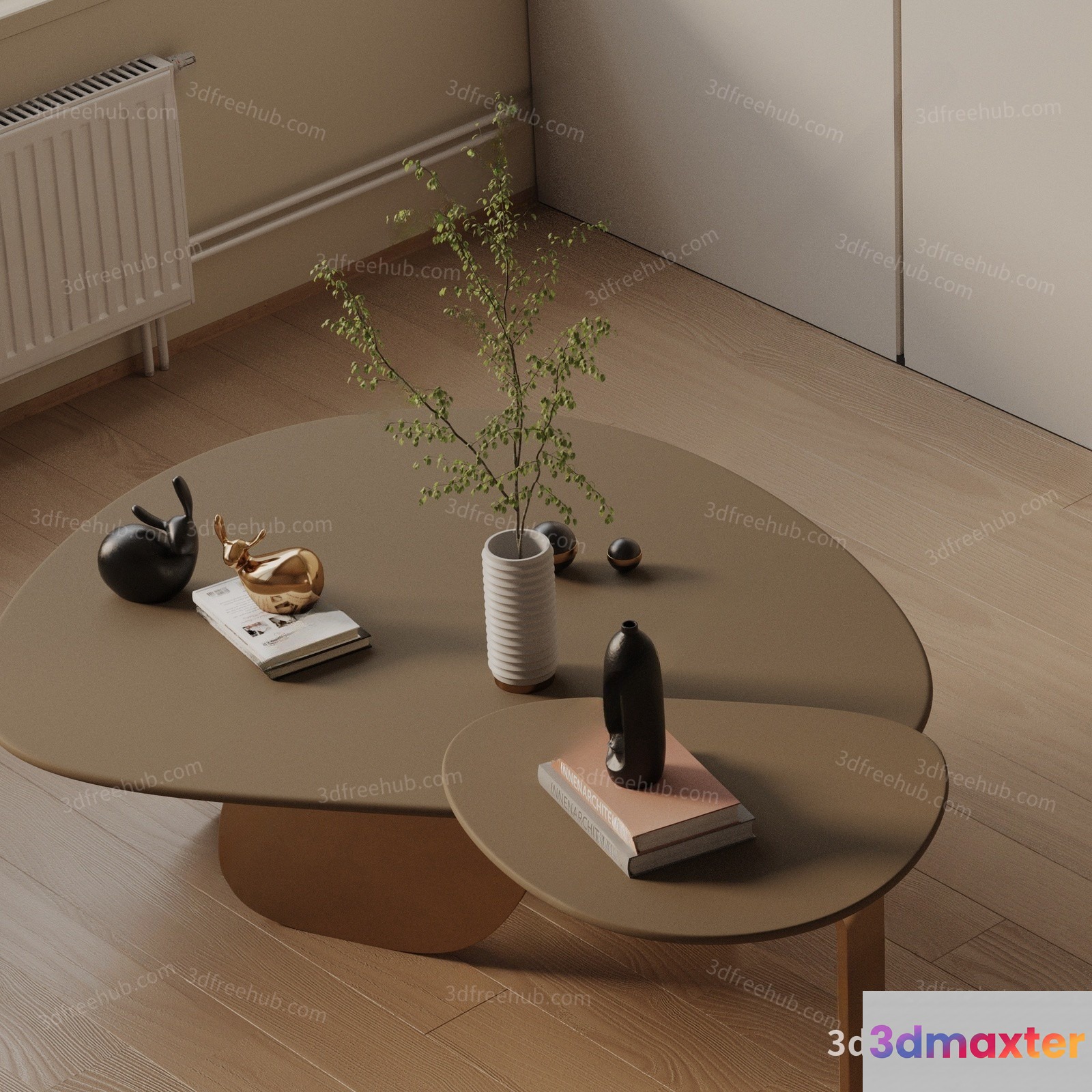 Modern Living Room 3D Model - 18740 - VRAY Render