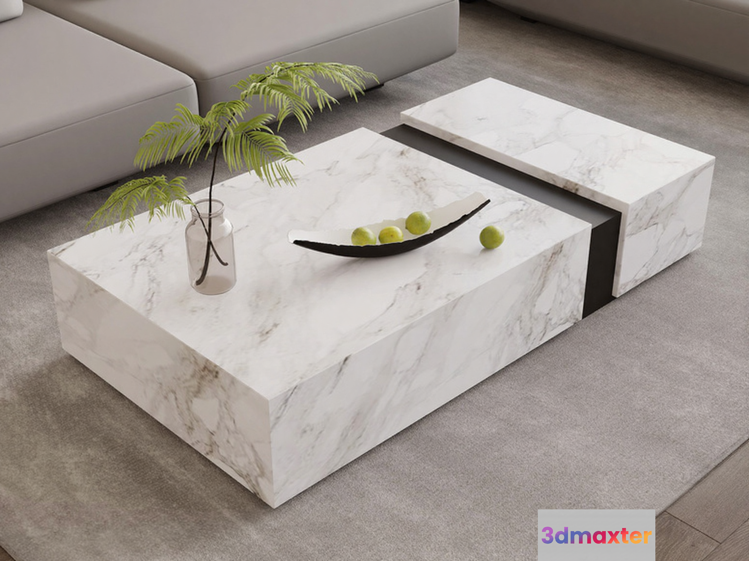 Modern Marble Coffee Table 3D Model - 4052 - VRAY Render