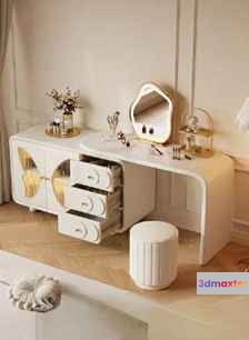 Modern White Dresser 3D Model - 14801 - CORONA Render