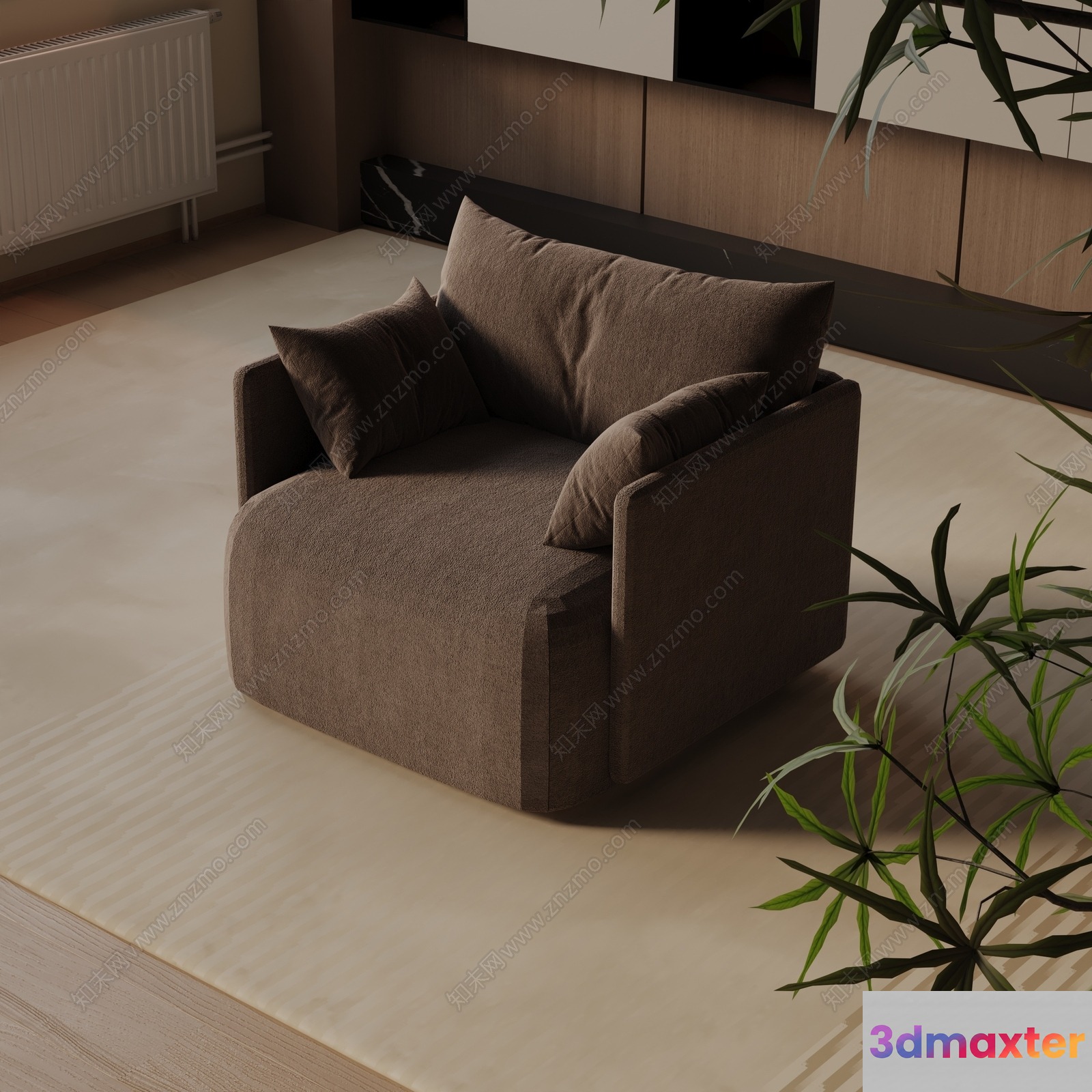 Cozy Living Room 3D Model - 4230 - VRAY Render