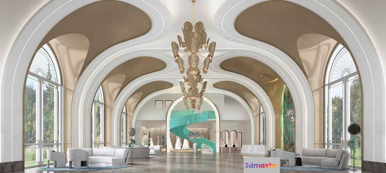 Modern Luxury Interior 3D Model - 4829 - VRAY Render