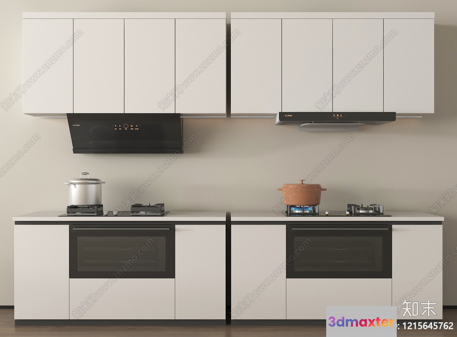 Modern Kitchen 3D Model - 10188 - VRAY Render