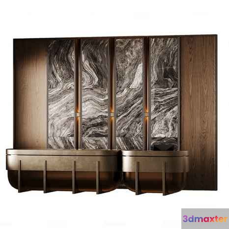 Modern Marble Wall 3D Model - 6628 - CORONA Render