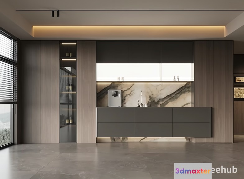 A Modern Kitchen 3D Model - 19941 - VRAY Render