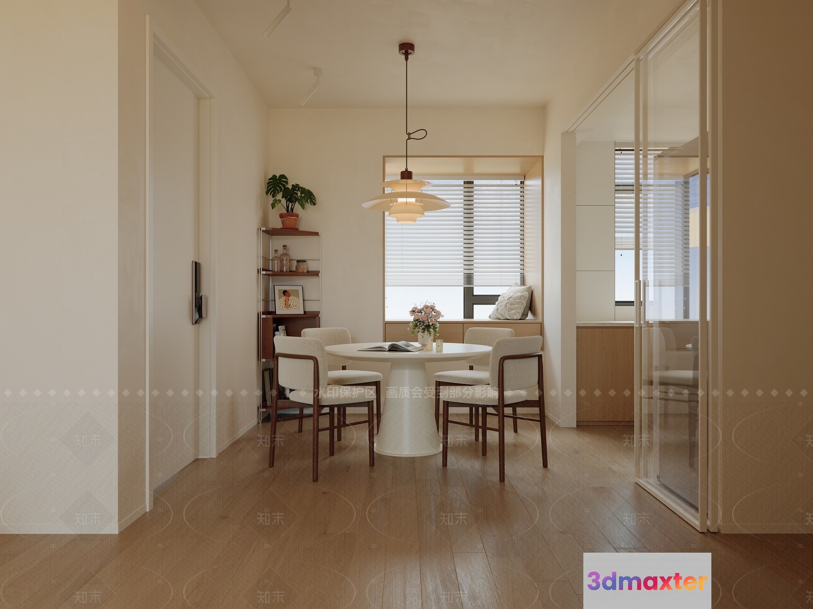 Modern Dining Room 3D Model - 22392 - VRAY Render