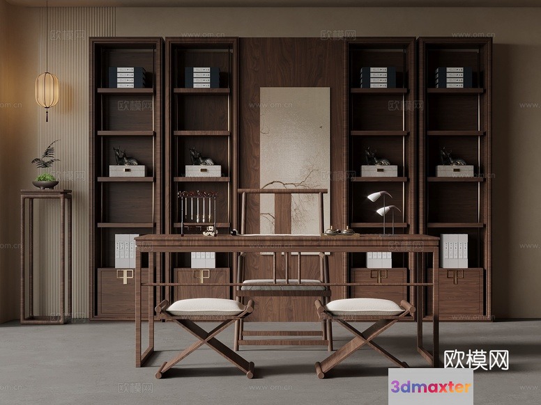 A Modern Office Space 3D Model - 13947 - VRAY Render