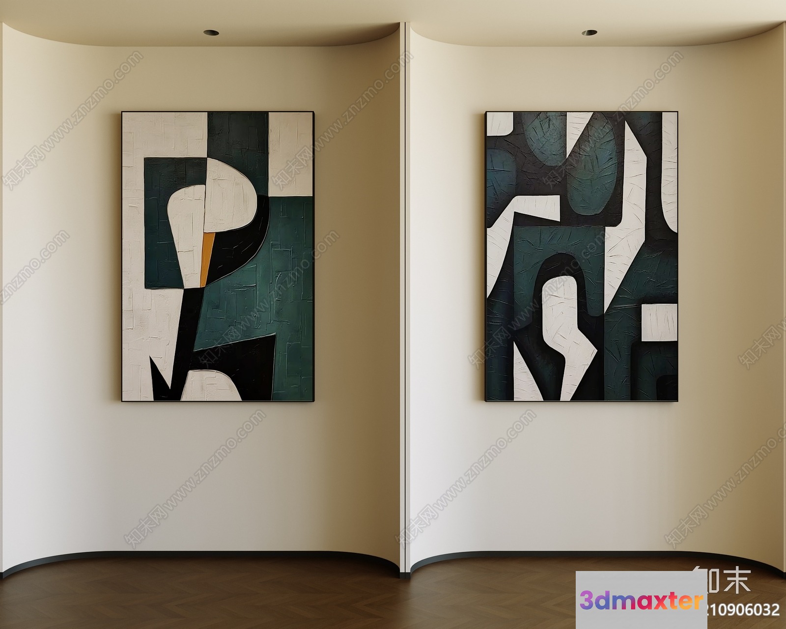 Modern Abstract Art 3D Model - 5508 - VRAY Render