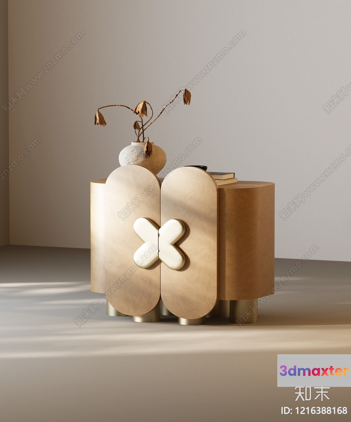 Modern Wooden Side Table 3D Model - 13780 - VRAY Render