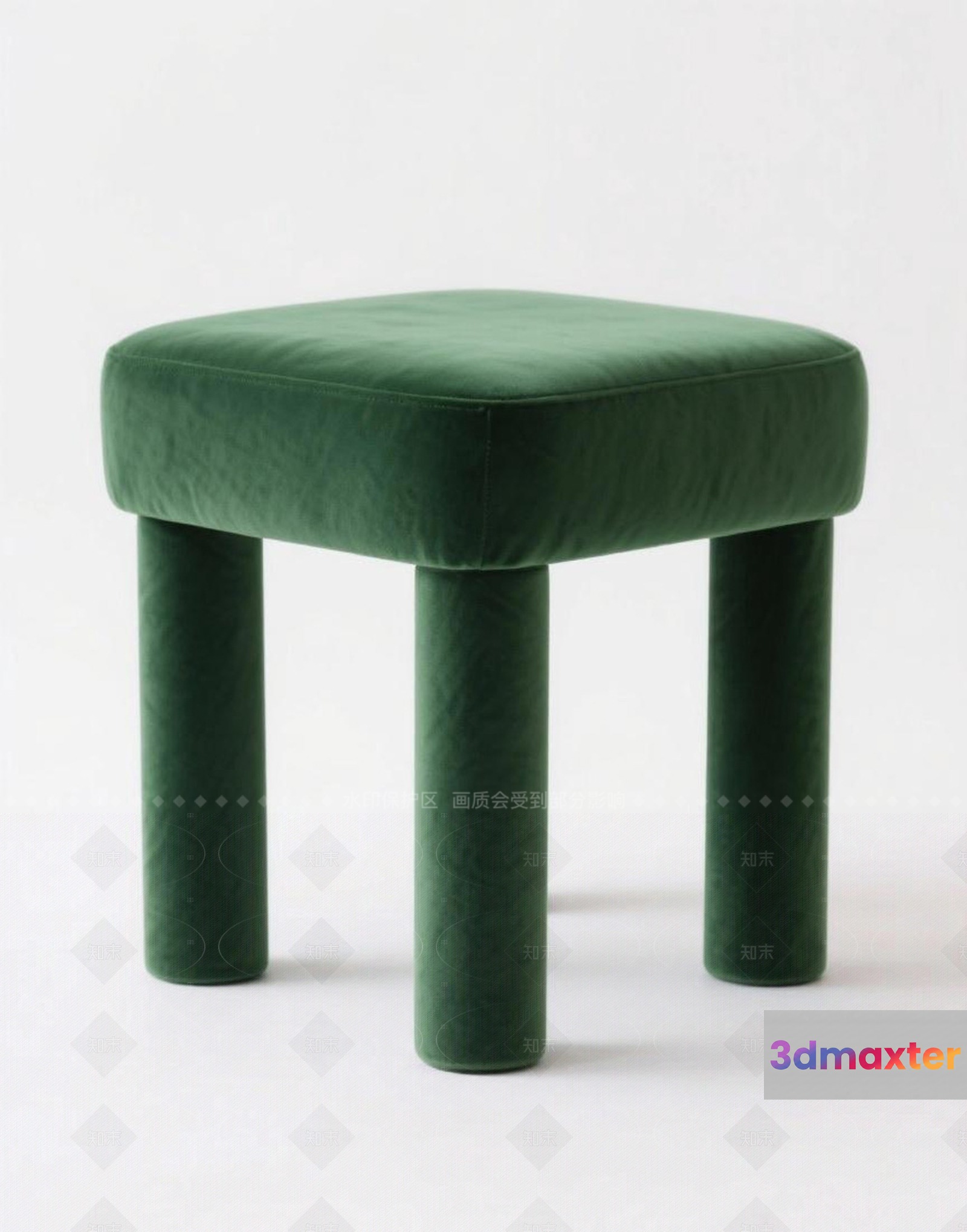 Small Green Stool 3D Model - 15490 - VRAY Render