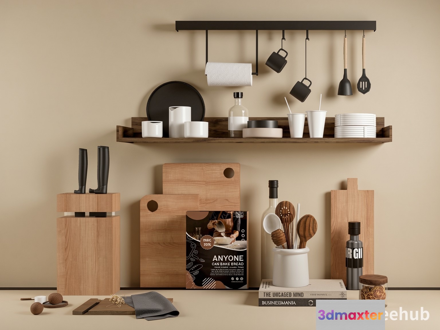 A Modern Kitchen 3D Model - 21234 - VRAY Render