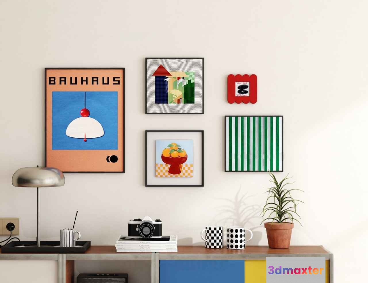 Modern Home Decor 3D Model - 14652 - VRAY Render