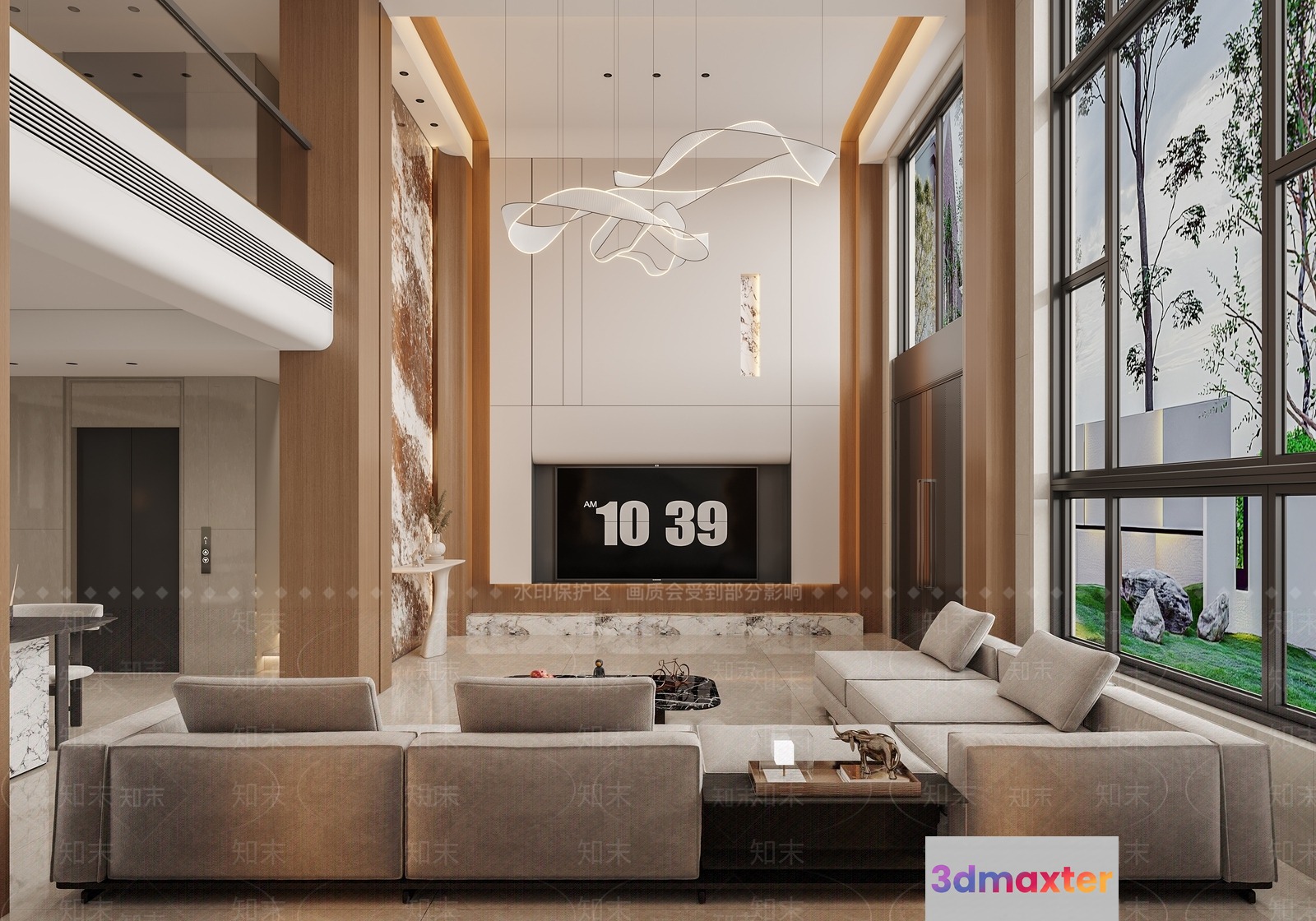 Modern Living Room 3D Model - 14999 - VRAY Render