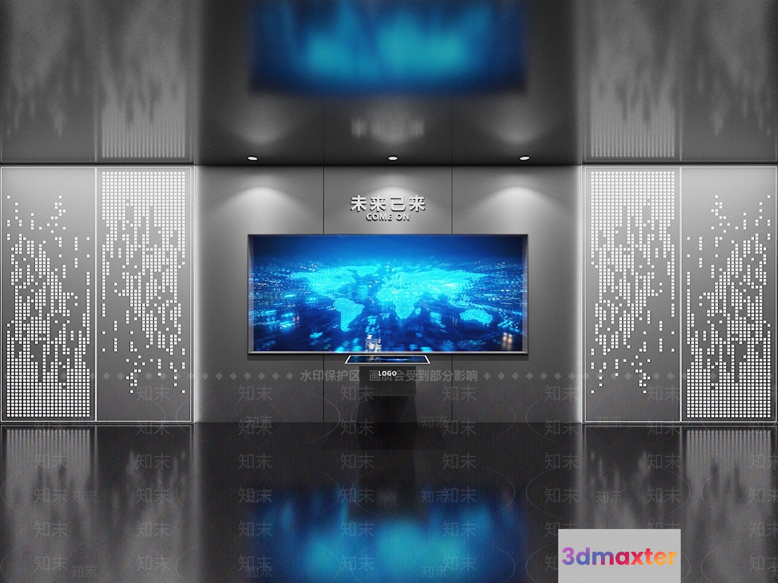 Modern Electronic Display 3D Model - 4128 - VRAY Render