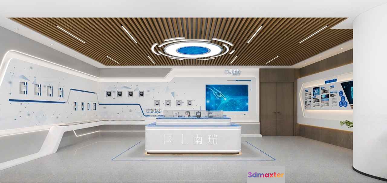 Modern Office Space 3D Model - 17581 - VRAY Render