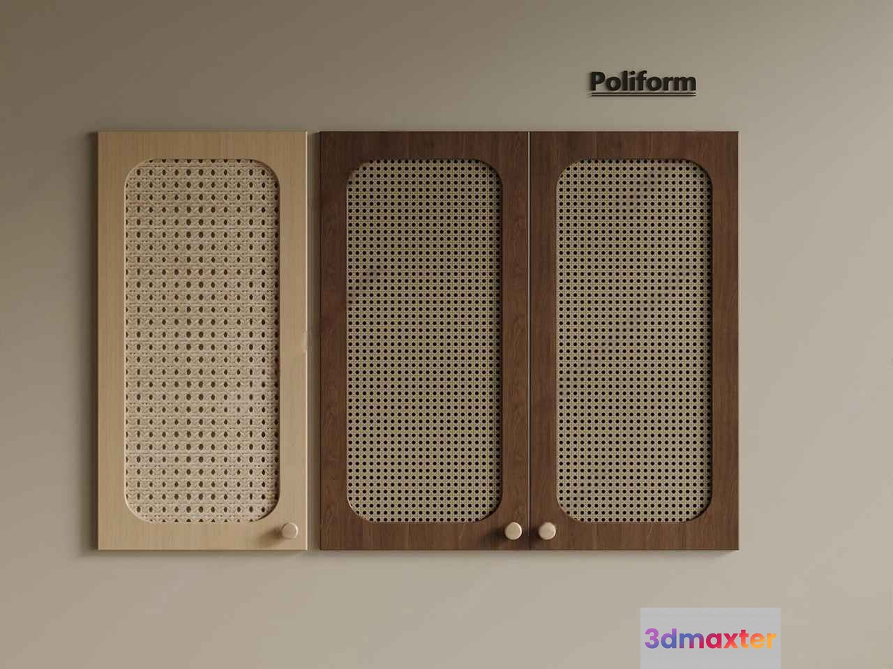 Poliform Cabinet Doors 3D Model - 3221 - VRAY Render